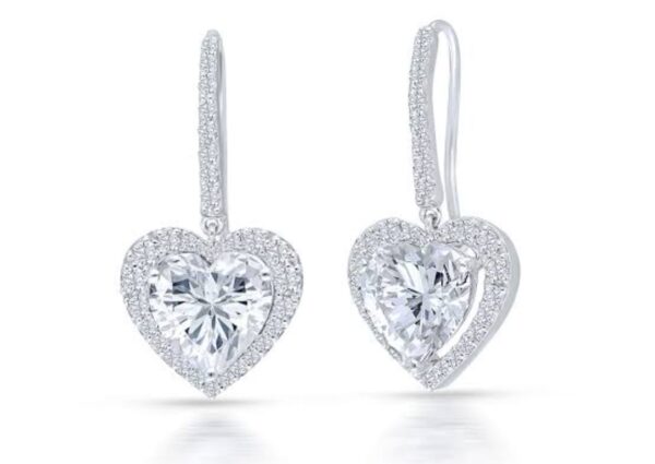 Heart-Shaped Pearl Earrings
